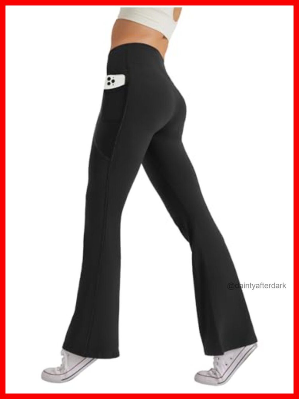 High Waist Flare Yoga Pants Bootcut Leggings with Pockets